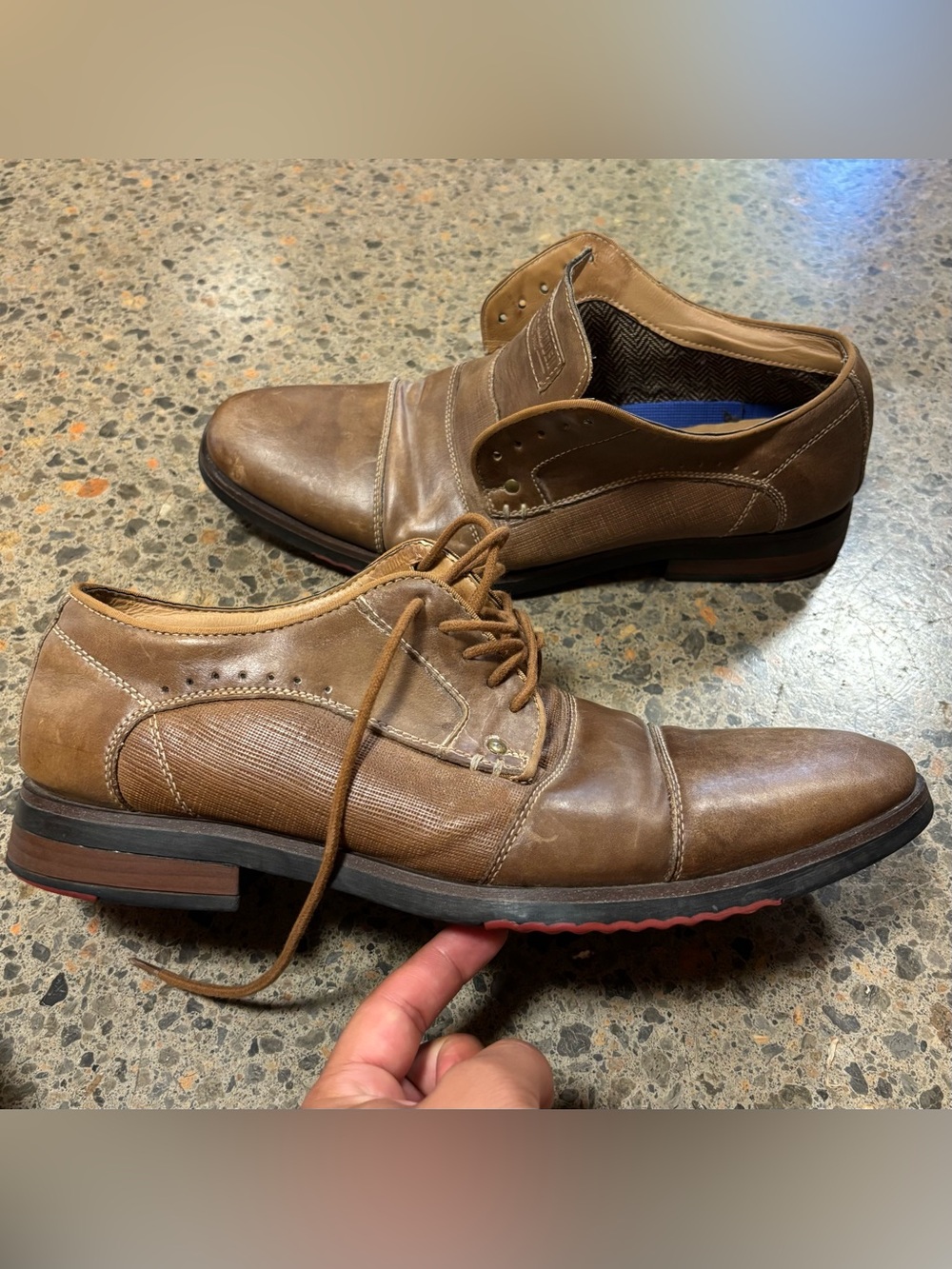 Steve Madden Mallet Dress Shoes (10) Brown, Tan